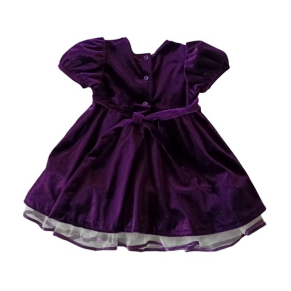 Rare Editions Vintage Velour Baby Girl Dress, size 24 months - Picture 10 of 16